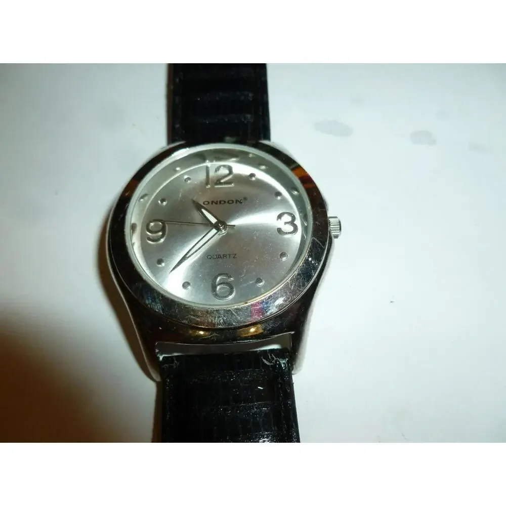 London ‎ Mens Quartz Watch Silver Tone Stainless